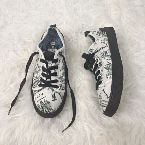 Star Wars x Toms Star Wars Sketch Print Shoes TRVL Lite Low Men's Size 8.5 W - Picture 1 of 9